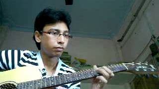 Tomay Hrid Majhare Rakhbo Chhere Debona in Guitar by Subhojit With Notation [upl. by Ymeon]