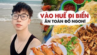 Ăn bánh ép Thuận An bánh ướt thịt nướng Kim Long và hải sản ngay bờ biển  Ninh Travel series [upl. by Pfister]