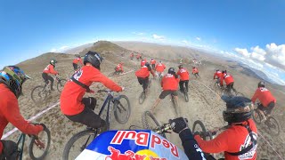 Start LAST Finish 1st 100 Amateurs Vs Pro Mountain Bikers [upl. by Nahgem682]