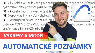 Jak v Archicadu vytvořit AUTOMATICKÉ POZNÁMKY na výkresech a v informačním modelu  Archicad 27 [upl. by Pierce]