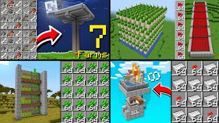 ✔️ 7 FARMS FÁCEIS para INICIANTES e MUNDOS NOVOS no MINECRAFT SURVIVAL [upl. by Anawik87]