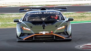 Lamborghini Huracán Super Trofeo EVO2 Testing Hard at Misano Circuit [upl. by Meek]