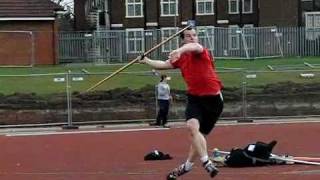 Javelin throw filmed by Quintic  Slow motion 300fps [upl. by Skurnik173]