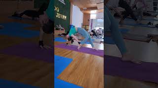 Chakrasana variationflexibilityyoga practiceHatha yogfitness yogapractice virashorts reels [upl. by Annorah38]