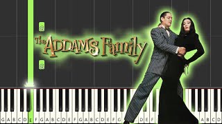 The Addams Family  Piano tutorial  Intermediate [upl. by Ahseiyk618]