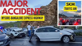 MAJOR ACCIDENT  MysoreBengaluru express way  13102024 [upl. by Cob]