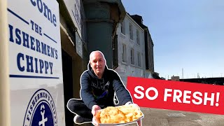 Savouring the Best Fish and Chips in Mevagissey Harbour Cornwall 🐟🍟 [upl. by Sayce]