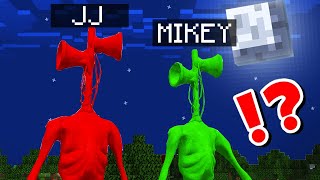 JJ and Mikey Become SIREN HEAD MONSTER CHALLENGE in Minecraft  Maizen [upl. by Hough155]