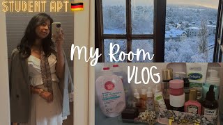 My Room Vlog  🇩🇪 German Student APT tour Malayalam  Rent 420€ 😳roomvlog apt [upl. by Ecnarolf]