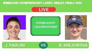 J PAOLINI vs B KREJCIKOVAWIMBLEDON CHAMPIONSHIP FINALSLIVEPLAYBYPLAYLIVE STREAM TENNIS TALK [upl. by Madelin]