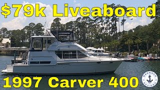 Sold  79900  1997 Carver 400 Cockpit Motor Yacht For Sale [upl. by Armilda]