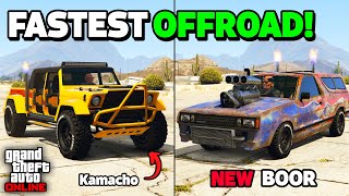 GTA 5 Online KARIN BOOR VS KAMACHO Which is Fastest Offroad Car [upl. by Annoled216]