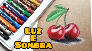 Desenho com GIZ PASTEL OLEOSO PENTEL – estudo de luz e sombra passo a passo  Como usar  Dicas [upl. by Haden406]