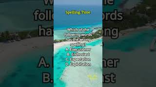 Spelling Time 491 spelling englishlearning englishvocabulary questions quiz [upl. by Edgar]