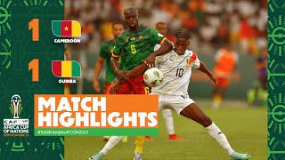 HIGHLIGHTS  Cameroon 🆚 Guinea TotalEnergiesAFCON2023  MD1 Group C [upl. by Aihsema]