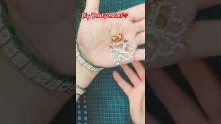 Heart pendent necklace diyjewellery heartnecklace diyjewellerymakingathome [upl. by Ilahsiav]