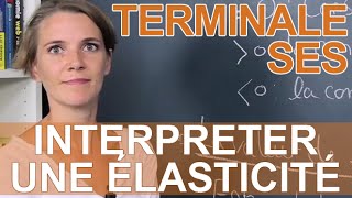 Interpréter une élasticité  SES  Terminale  Les Bons Profs [upl. by Studnia]