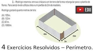 Exercícios de Perímetro  SARESP 6º e 7º anos [upl. by Markman]