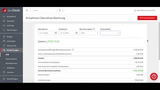 sevdesk  EinnahmenÜberschussRechnung EÜR [upl. by Thaddus535]