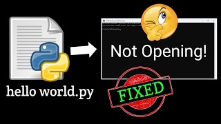 Python File Not Opening  How to Fix [upl. by Elleved]