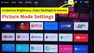 PANASONIC Android TV  Picture Mode Settings  Customize Brightness  Backlight  Gamma  Color [upl. by Rosabella]