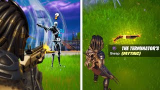 NEW Season 5 BOSSES amp MYTHIC WEAPON LOCATIONS  Fortnite Season 5 Update Terminator Boss [upl. by Enirehtacyram337]