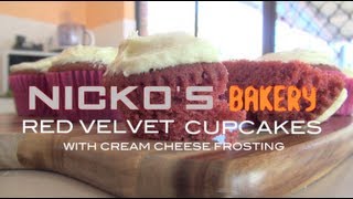 RED VELVET CUPCAKES  Nickos Bakery [upl. by Morez]