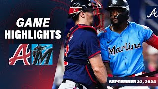 Braves vs Marlins Game Recap 92224  MLB Highlights  Atlanta Braves [upl. by Adore]