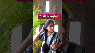 traditional hair style for saree 🤩shorts day hairstyling vlog shortsfeed [upl. by Nyrek625]