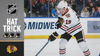 Jonathan Toews registers his fifth career hat trick in dramatic OT win [upl. by Anirac]