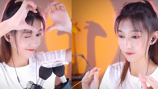 ASMR 💤Brushing amp 🙌Hand rubbing sound🙌 DouZhiდ多痣 [upl. by Yelsew]