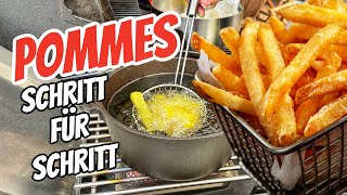 Herrliche Pommes Frites einfach selber machen  ganz ohne Fritteuse [upl. by Caz]