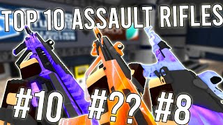 Top 10 BEST ASSAULT RIFLES In Phantom Forces [upl. by Siravaj]