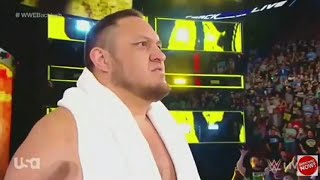 Samoa Joe Entrance to confront AJ Styles at Smackdown live [upl. by Iegres]