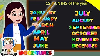 Learn Months Names  Calendar Song  MoozyTunes monthsoftheyear learning monthsname calendar [upl. by Boggers]