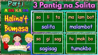 ABAKADA  Unang Hakbang sa Pagbasa  Mga Salitang may Tatlong Pantig  Part 1 [upl. by Onidranreb]