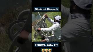 Worlds BIGGEST Fishing Reel DIY [upl. by Garcon]