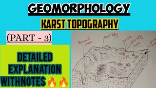 GEOMORPHOLOGYKARST TOPOGRAPHY OR LIMESTONE TOPOGRAPHYKARST LANDFORMS PART  3 [upl. by Torrance64]