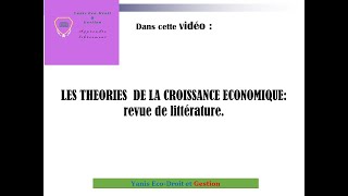 Les Théories de la croissance DAdam Smith à Robert Gordon [upl. by Gnilrad214]