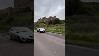 Cycling past Bamburgh Castle northumberland bikepacking cycling [upl. by Gaiser]