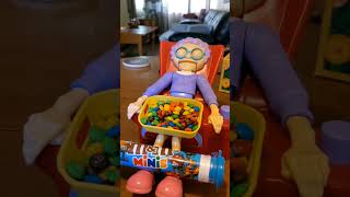 OHH NO DONT GET GREEDY GRANNY MampM MINIS CANDY amazingtoys trending short asmar chocolate [upl. by Dnob722]