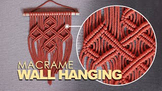 DIY Macrame Wall Hanging Tutorial  Celtic Knot Cross 3 [upl. by Ashti]