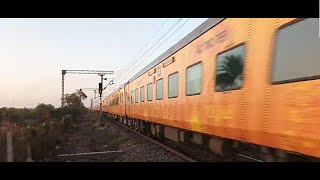 Western Railway Rajdhani duo skips Vangaon Railway Station at Twilight [upl. by Campbell]