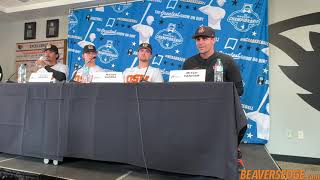 Oregon State Baseball Talks Win Over UC Irvine [upl. by Ivetts829]