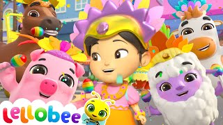 Carnival  Lellobee Farm Carnival Parade 🎡🍓  🌻Lellobee City Farm  Kids Playhouse Song Mix [upl. by Crescint939]