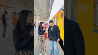 Survay galat hogya😅😂 trending comedy funny railway railwaystation train shorts kdboys [upl. by Alyled]