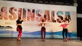 Tania Cannarsa amp Edyta Czagowiec amp Linda Tavana at 13th Croatia Summer Salsa Festival 2017 [upl. by Lehcir]