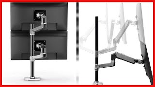 Ergotron – LX Vertical Stacking Dual Monitor Arm VESA Desk Mount – for 2 Monitors Up to 40 Inches [upl. by Nylloh627]