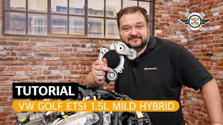 DE Keilrippenriemen am Auto wechseln Mild Hybrid mit OmegaSpanner  Watch and Work Tutorial [upl. by Anneyehc]