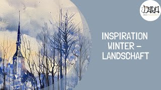 Inspiration Winterlandschaft mit Kirche  Hintergrund amp Vordergrund Hell und Dunkelkontrast [upl. by Suiddaht]